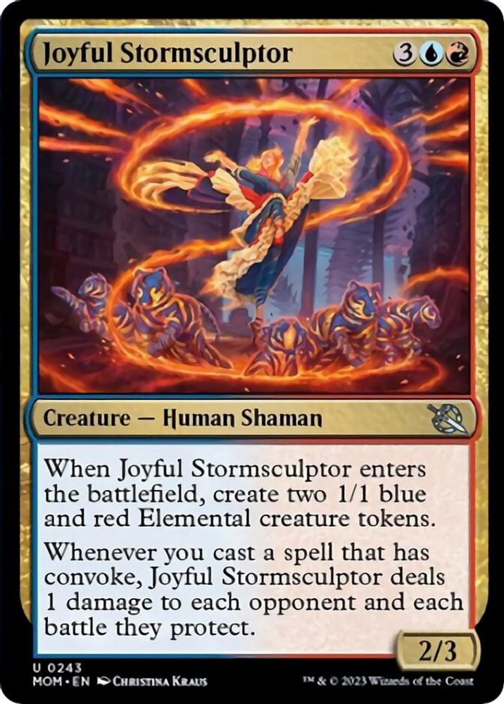 2023 Magic: The Gathering: March of the Machine (MOM) - Joyful Stormsculptor (#243, Uncommon) (, Near Mint)
