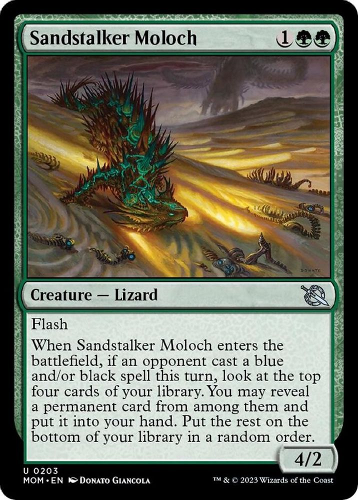 2023 Magic: The Gathering: March of the Machine (MOM) - Sandstalker Moloch (#203, Uncommon)