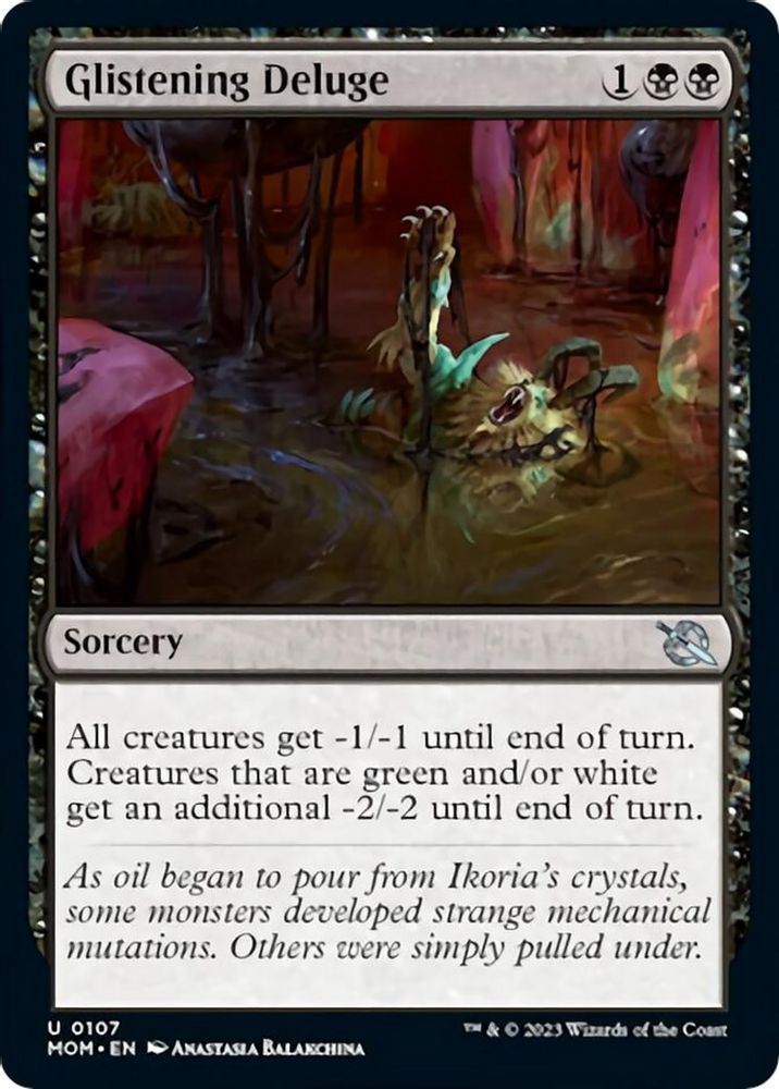 2023 Magic: The Gathering: March of the Machine (MOM) - Glistening Deluge (#107, Uncommon) (, Near Mint)