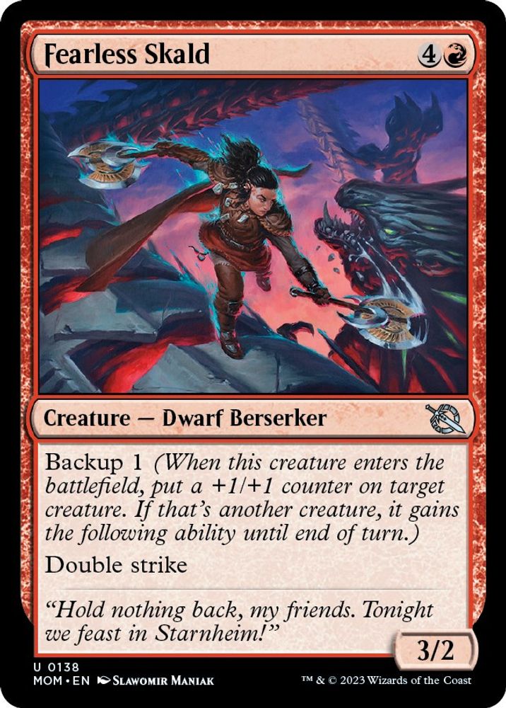 2023 Magic: The Gathering: March of the Machine (MOM) - Fearless Skald (#138, Uncommon) (, Near Mint)