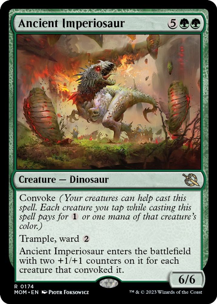 2023 Magic: The Gathering: March of the Machine (MOM) - Ancient Imperiosaur (#174, Rare) (, Near Mint)