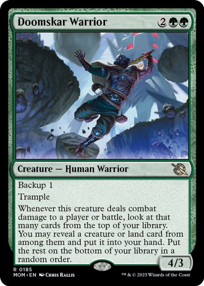 2023 Magic: The Gathering: March of the Machine (MOM) - Doomskar Warrior (#185, Rare) (, Near Mint)