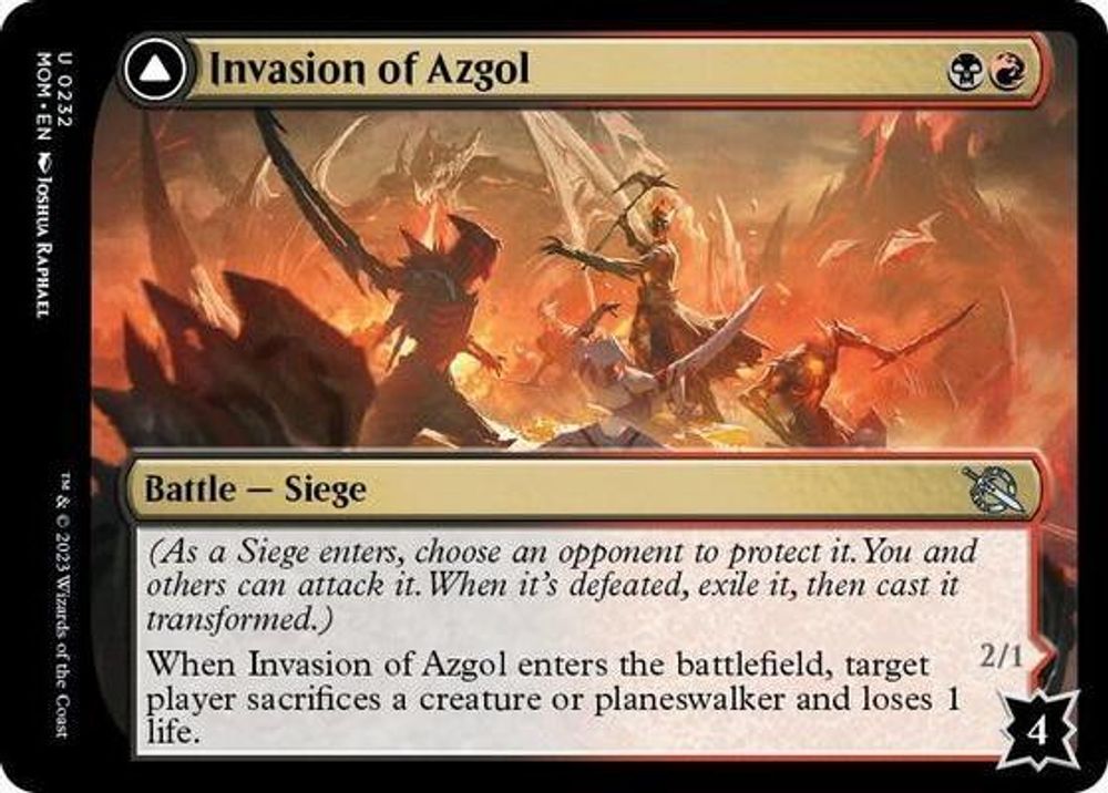 2023 Magic: The Gathering: March of the Machine (MOM) - Invasion of Azgol (#232, Uncommon) (, Near Mint)