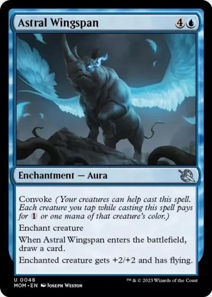 2023 Magic: The Gathering: March of the Machine (MOM) - Astral Wingspan (#48, Uncommon) (, Near Mint)