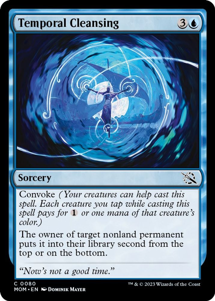2023 Magic: The Gathering: March of the Machine (MOM) - Temporal Cleansing (#80, Common) (, Near Mint)