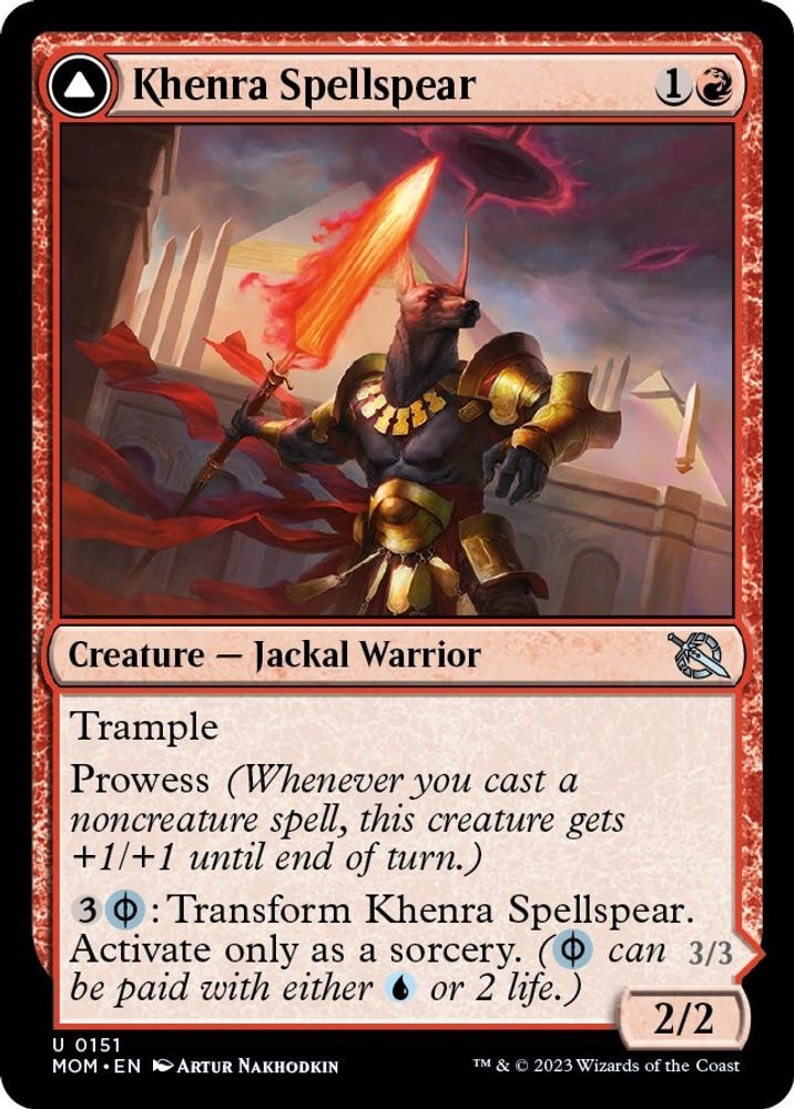 2023 Magic: The Gathering: March of the Machine (MOM) - Khenra Spellspear (#151, Uncommon) (, Near Mint)