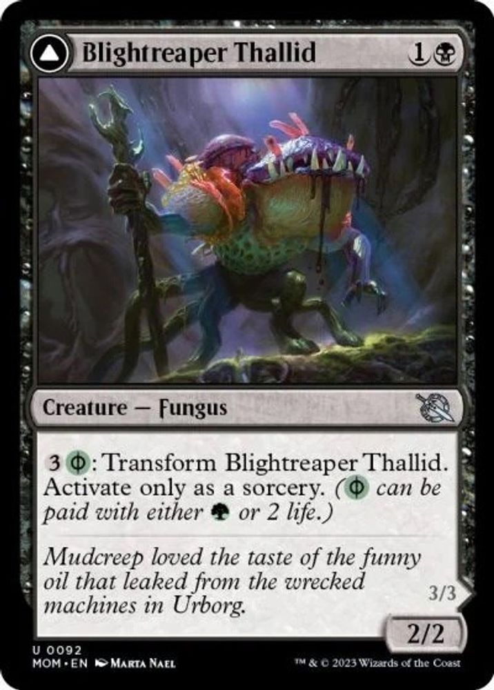 2023 Magic: The Gathering: March of the Machine (MOM) - Blightreaper Thallid (#92, Uncommon) (, Near Mint)