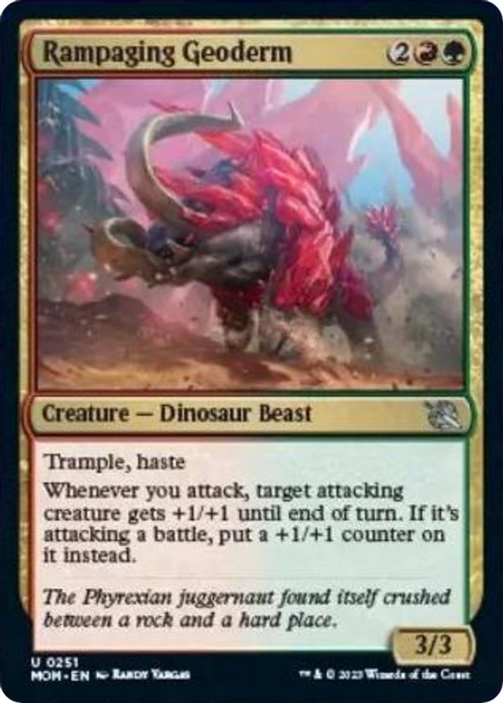2023 Magic: The Gathering: March of the Machine (MOM) - Rampaging Geoderm (#251, Uncommon) (, Near Mint)