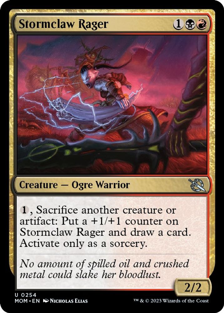 2023 Magic: The Gathering: March of the Machine (MOM) - Stormclaw Rager (#254, Uncommon) (, Near Mint)