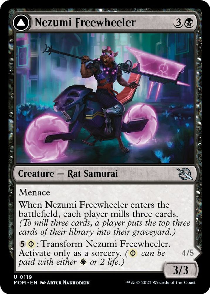 2023 Magic: The Gathering: March of the Machine (MOM) - Nezumi Freewheeler (#119, Uncommon) (, Near Mint)