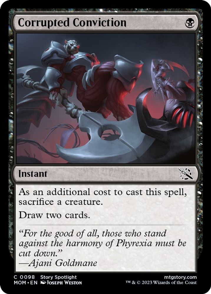 2023 Magic: The Gathering: March of the Machine (MOM) - Corrupted Conviction (#98, Common) (, Near Mint)