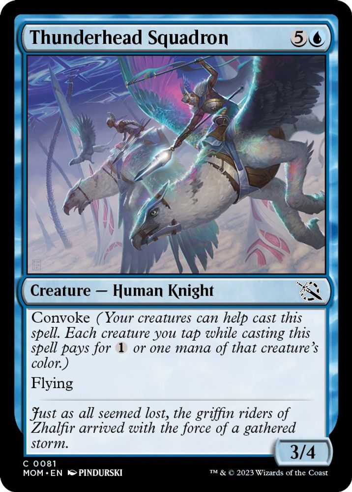 2023 Magic: The Gathering: March of the Machine (MOM) - Thunderhead Squadron (#81, Common) (, Near Mint)