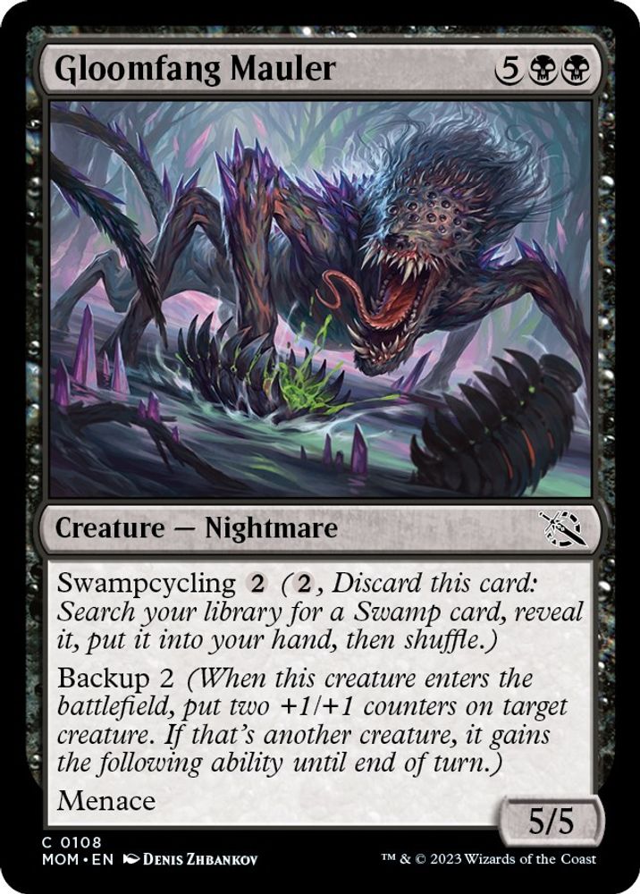 2023 Magic: The Gathering: March of the Machine (MOM) - Gloomfang Mauler (#108, Common) (, Near Mint)