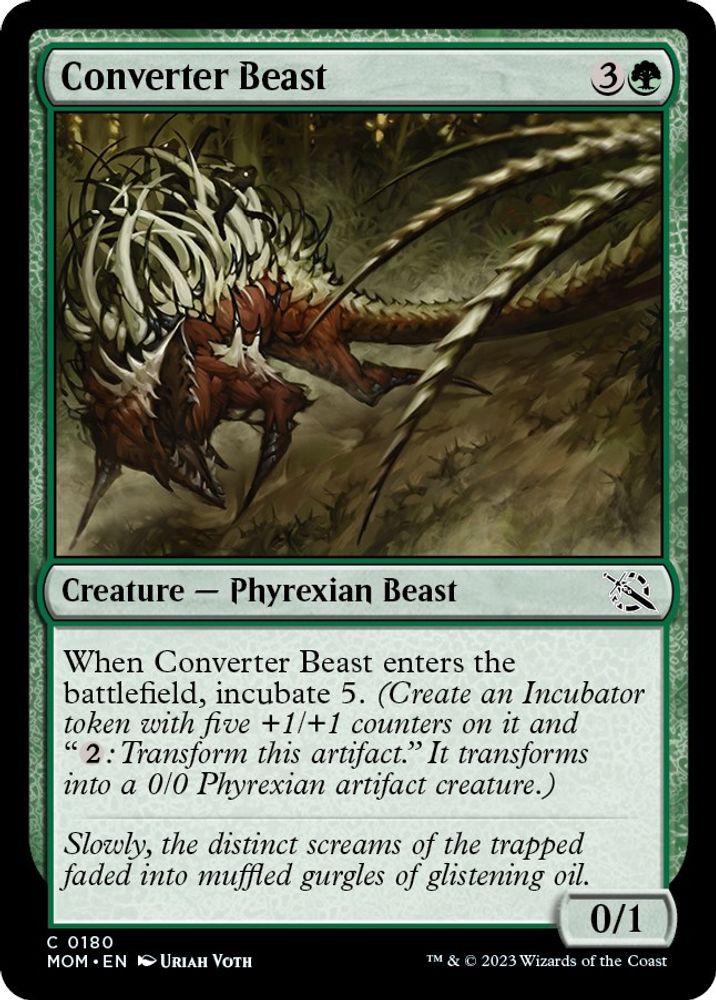 2023 Magic: The Gathering: March of the Machine (MOM) - Converter Beast (#180, Common) (, Near Mint)