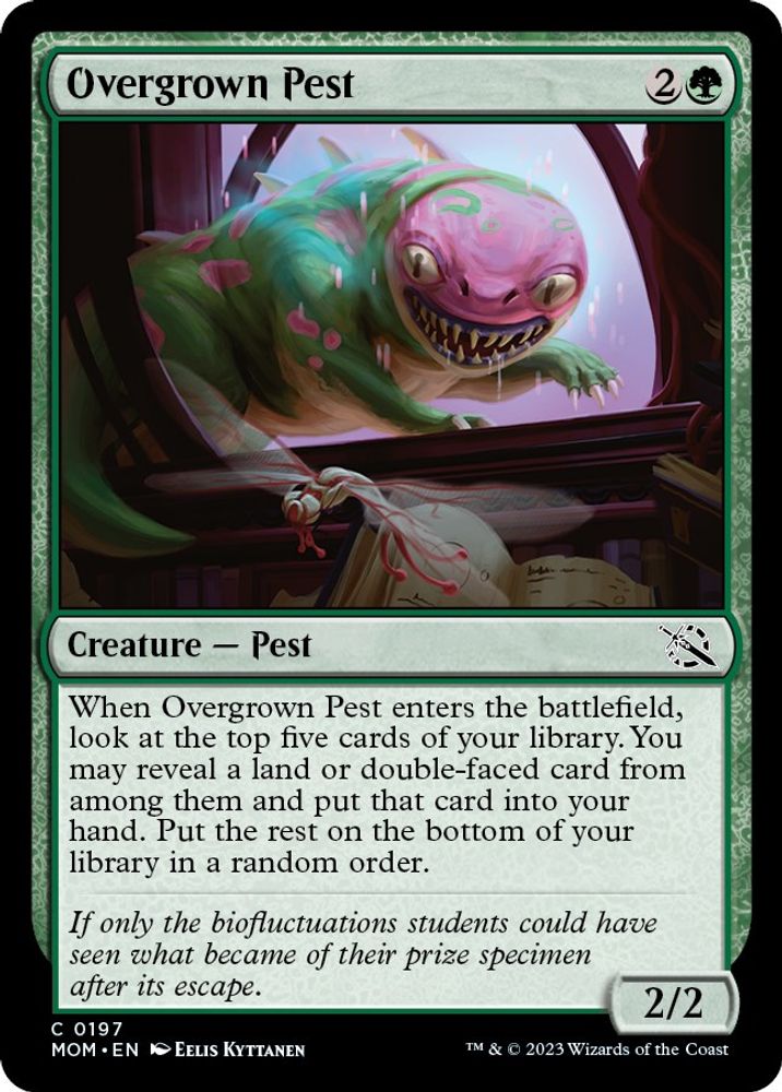 2023 Magic: The Gathering: March of the Machine (MOM) - Overgrown Pest (#197, Common) (, Near Mint)