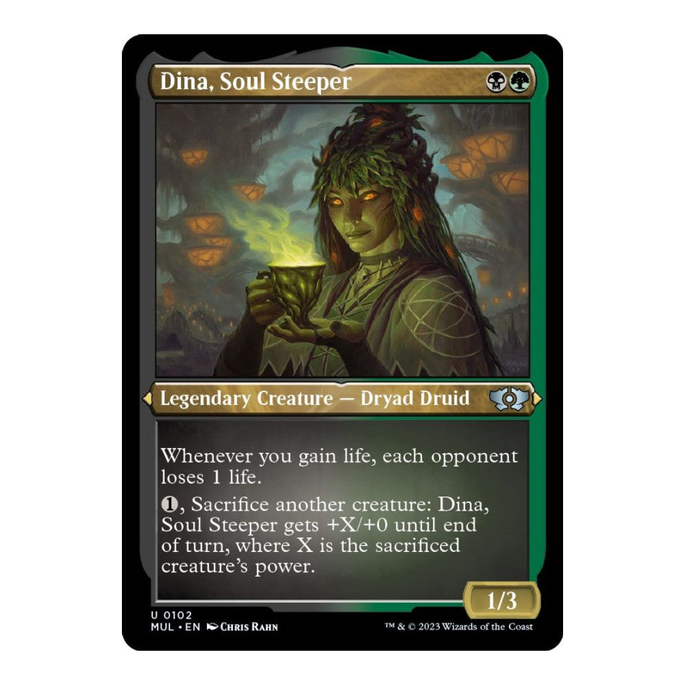 2023 Magic: The Gathering: March of the Machine: Multiverse Legends (MUL) - Dina Soul Steeper Foil Etched (#102, Uncommon) (Foil, Near Mint)