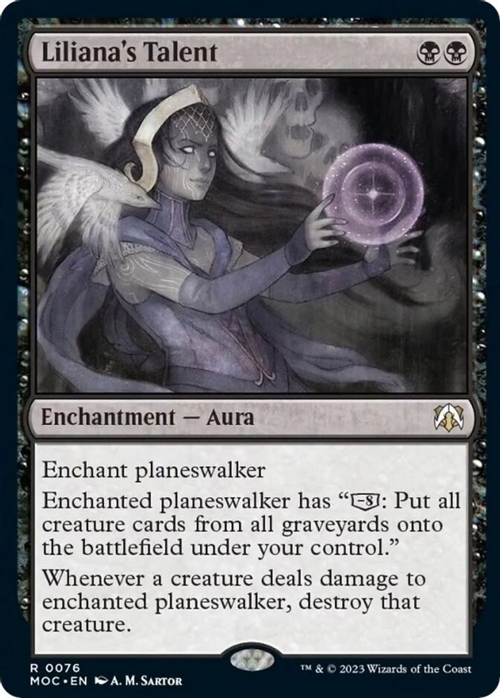 2023 Magic: The Gathering: Commander: March of the Machine (MOC) - Liliana's Talent (#76, Rare) (, Near Mint)