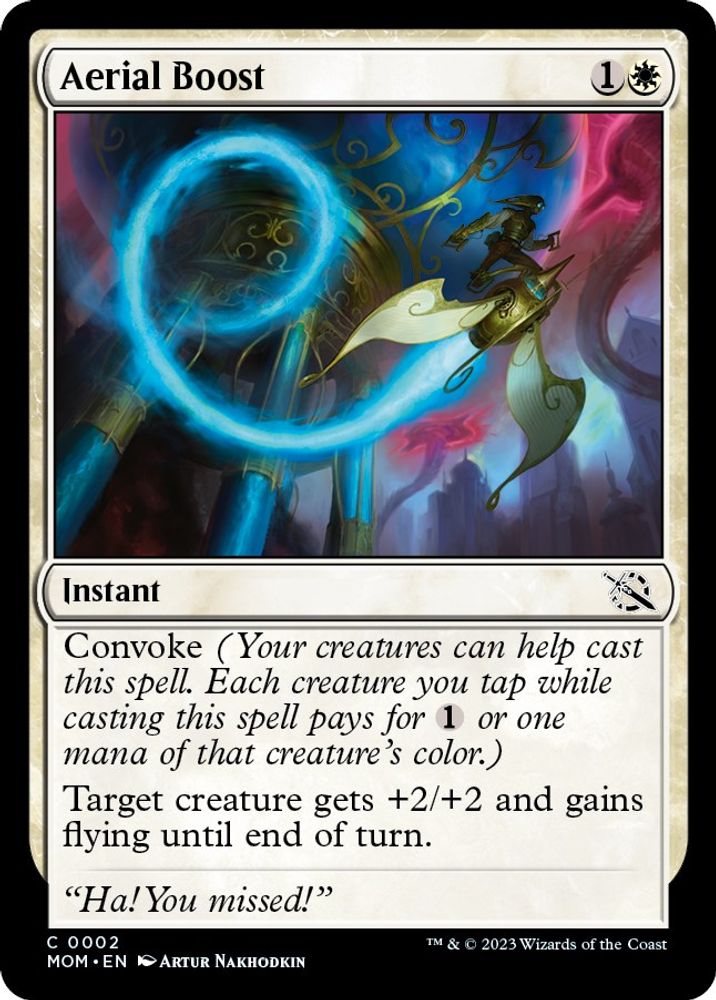 2023 Magic: The Gathering: March of the Machine (MOM) - Aerial Boost (#2, Common) (, Near Mint)