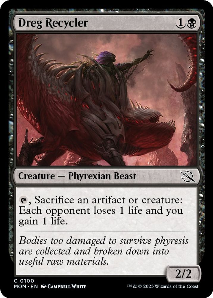 2023 Magic: The Gathering: March of the Machine (MOM) - Dreg Recycler (#100, Common) (, Near Mint)