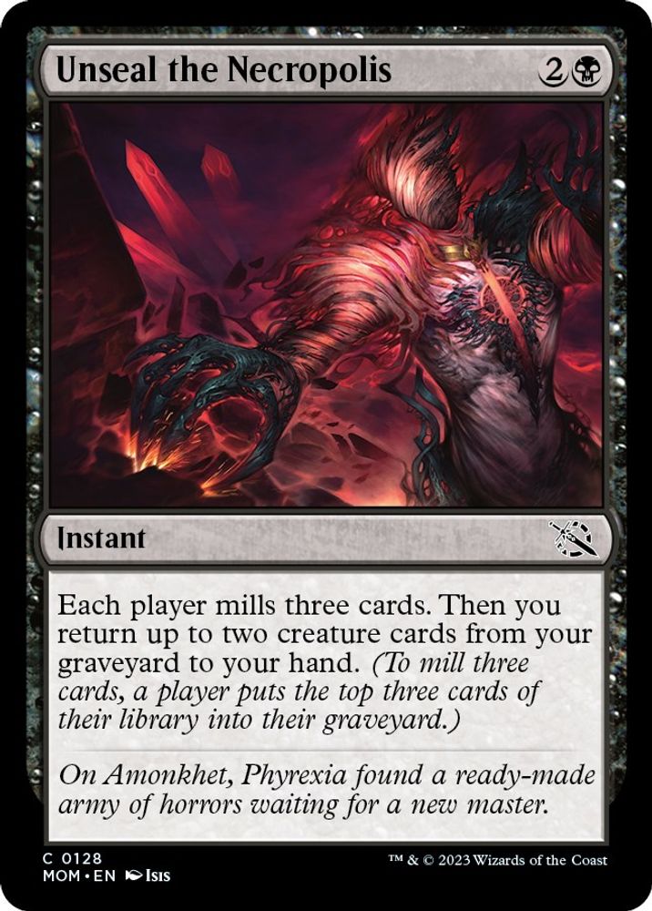 2023 Magic: The Gathering: March of the Machine (MOM) - Unseal the Necropolis (#128, Common) (, Near Mint)