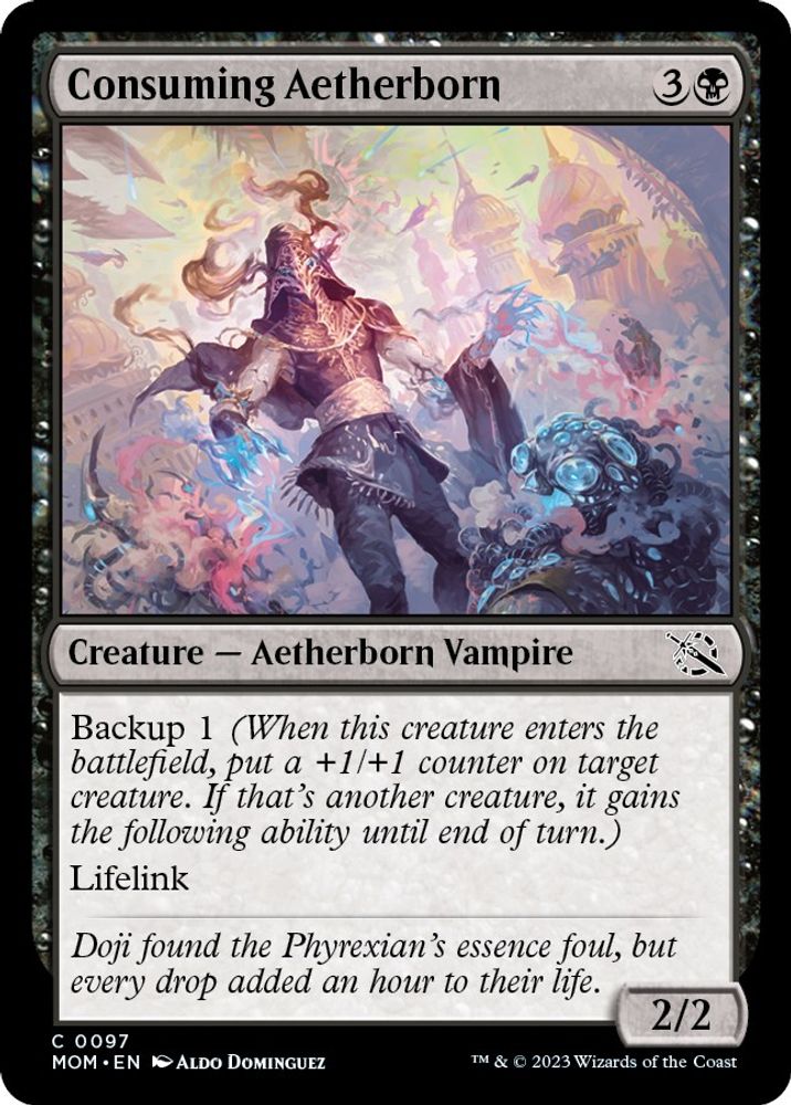 2023 Magic: The Gathering: March of the Machine (MOM) - Consuming Aetherborn (#97, Common) (, Near Mint)