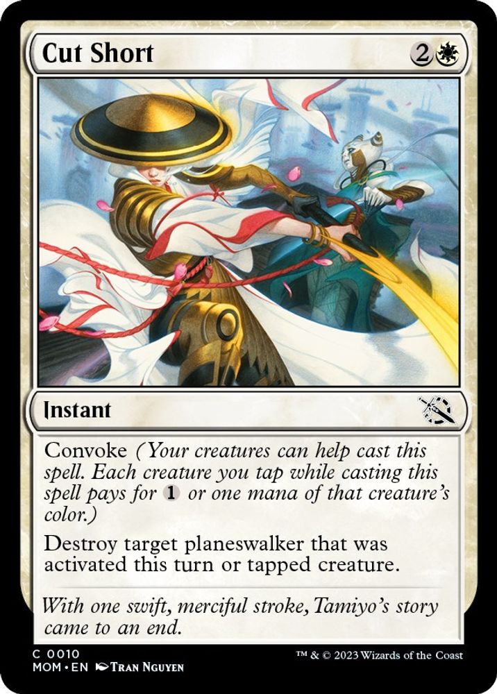 2023 Magic: The Gathering: March of the Machine (MOM) - Cut Short (#10, Common) (, Near Mint)