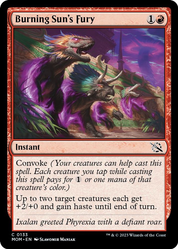 2023 Magic: The Gathering: March of the Machine (MOM) - Burning Suns Fury (#133, Common) (, Near Mint)