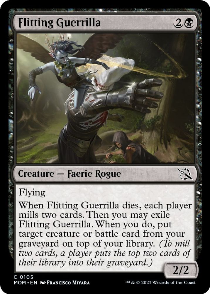 2023 Magic: The Gathering: March of the Machine (MOM) - Flitting Guerrilla (#105, Common) (, Near Mint)
