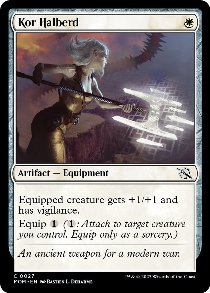 2023 Magic: The Gathering: March of the Machine (MOM) - Kor Halberd (#27, Common) (, Near Mint)