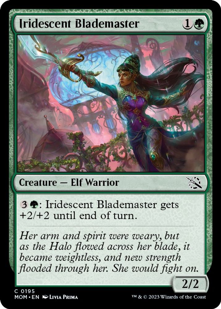 2023 Magic: The Gathering: March of the Machine (MOM) - Iridescent Blademaster (#195, Common) (, Near Mint)