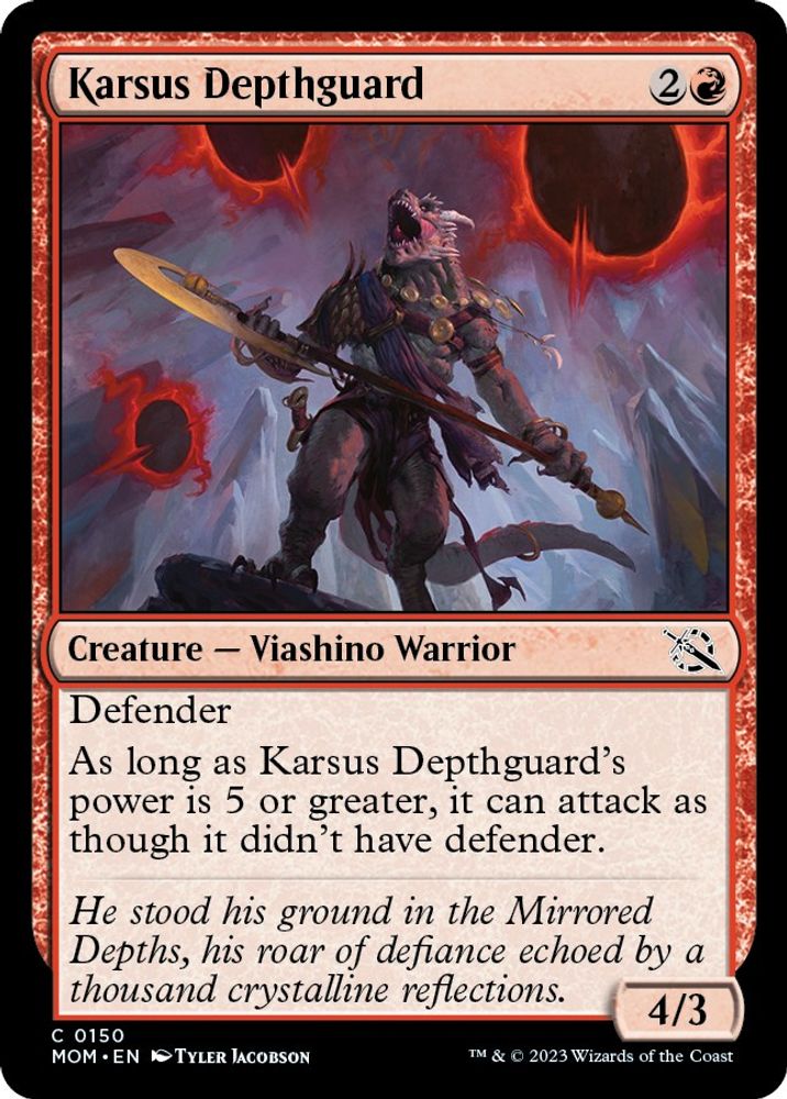 2023 Magic: The Gathering: March of the Machine (MOM) - Karsus Depthguard (#150, Common) (, Near Mint)