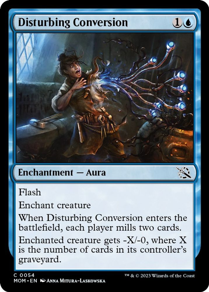 2023 Magic: The Gathering: March of the Machine (MOM) - Disturbing Conversion (#54, Common) (, Near Mint)