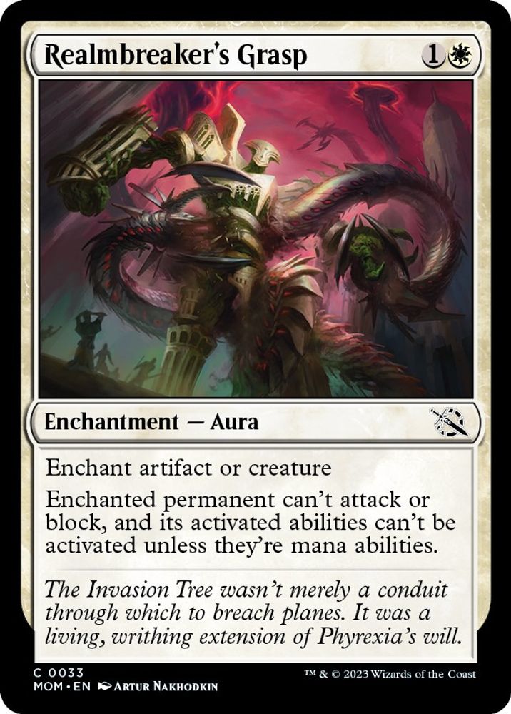 2023 Magic: The Gathering: March of the Machine (MOM) - Realmbreakers Grasp (#33, Common) (, Near Mint)
