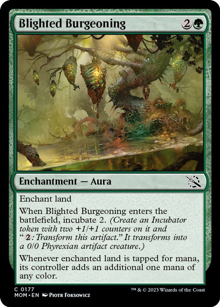 2023 Magic: The Gathering: March of the Machine (MOM) - Blighted Burgeoning (#177, Common) (, Near Mint)