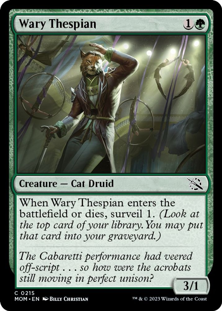 2023 Magic: The Gathering: March of the Machine (MOM) - Wary Thespian (#215, Common) (, Near Mint)