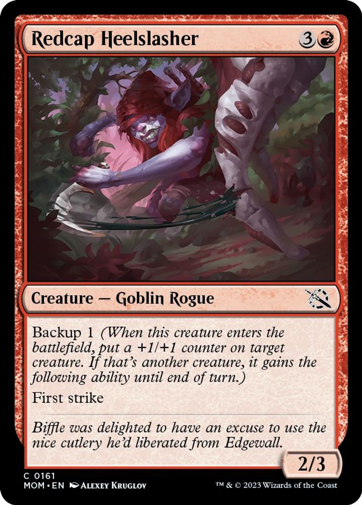 2023 Magic: The Gathering: March of the Machine (MOM) - Redcap Heelslasher (#161, Common) (, Near Mint)