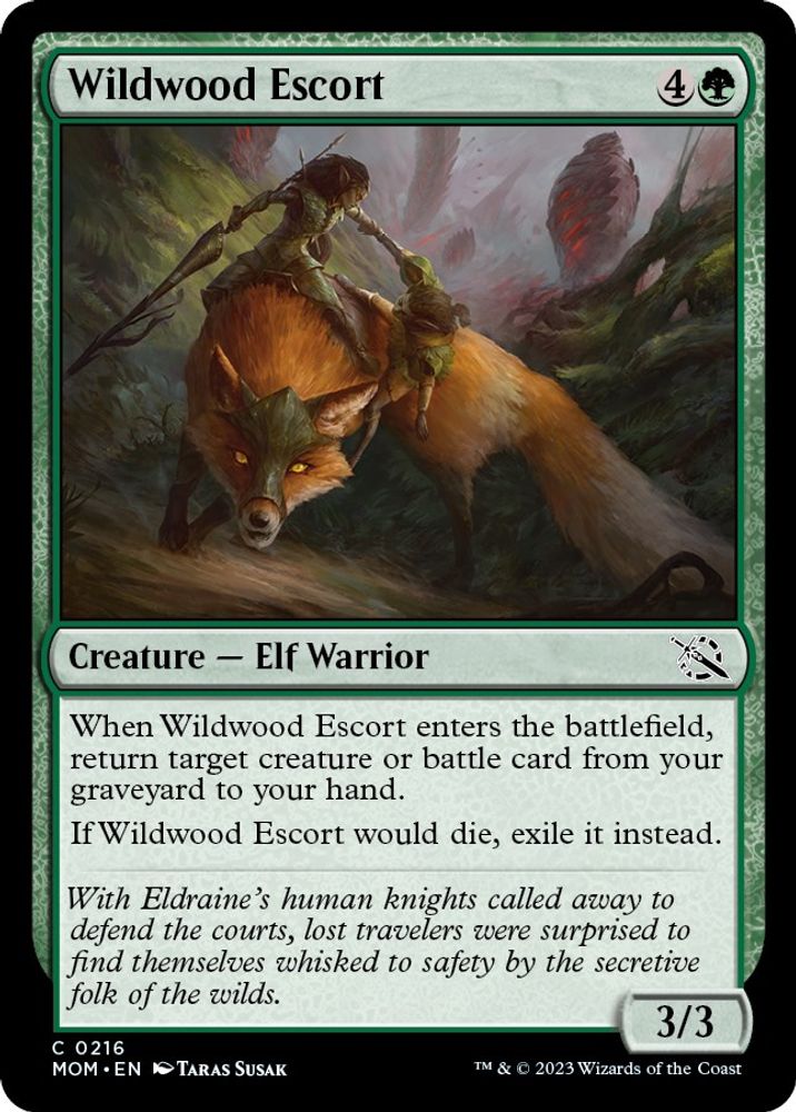 2023 Magic: The Gathering: March of the Machine (MOM) - Wildwood Escort (#216, Common) (, Near Mint)