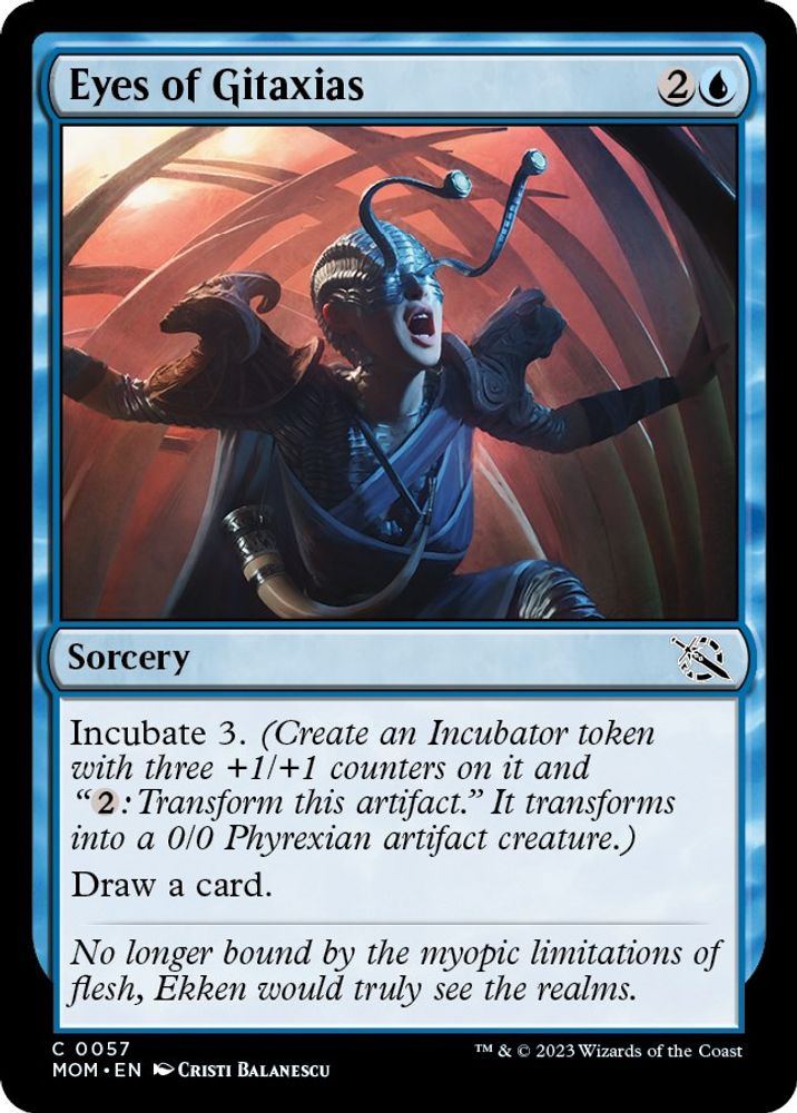 2023 Magic: The Gathering: March of the Machine (MOM) - Eyes of Gitaxias (#57, Common)