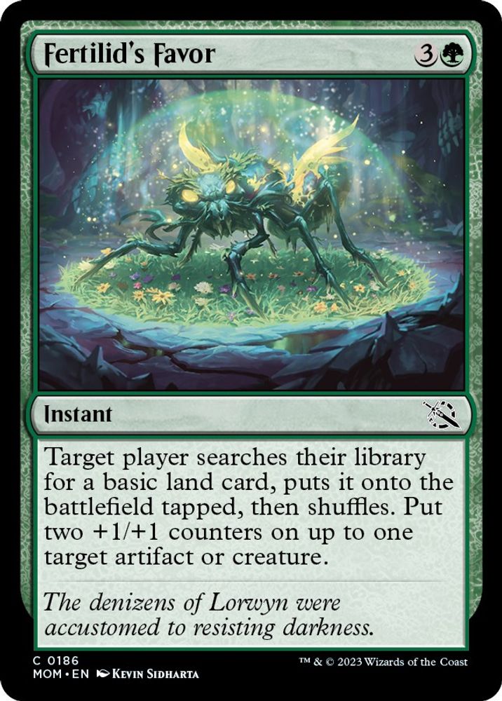 2023 Magic: The Gathering: March of the Machine (MOM) - Fertilids Favor (#186, Common) (, Near Mint)