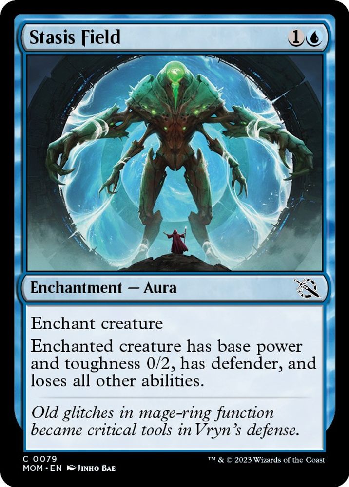 2023 Magic: The Gathering: March of the Machine (MOM) - Stasis Field (#79, Common) (, Near Mint)