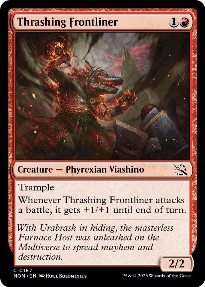 2023 Magic: The Gathering: March of the Machine (MOM) - Thrashing Frontliner (#167, Common) (, Near Mint)