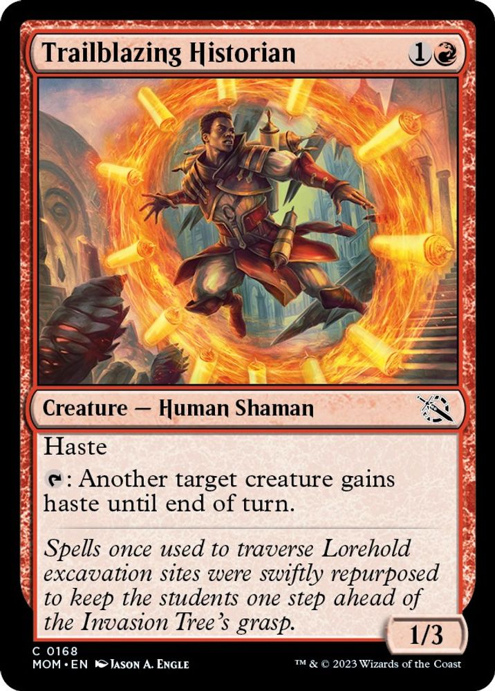 2023 Magic: The Gathering: March of the Machine (MOM) - Trailblazing Historian (#168, Common) (, Near Mint)