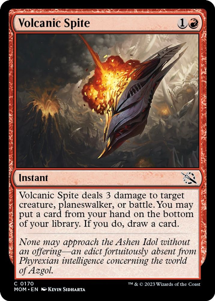 2023 Magic: The Gathering: March of the Machine (MOM) - Volcanic Spite (#170, Common) (, Near Mint)