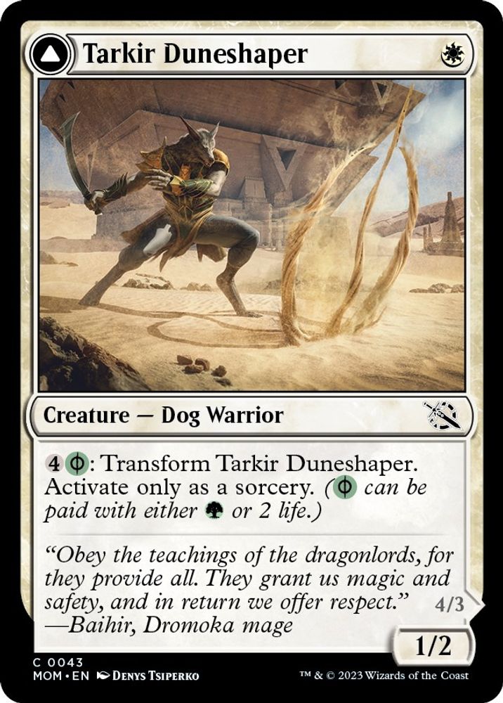 2023 Magic: The Gathering: March of the Machine (MOM) - Tarkir Duneshaper (#43, Common) (, Near Mint)
