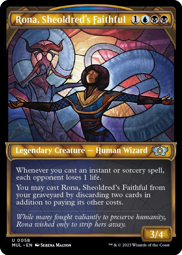 2023 Magic: The Gathering: March of the Machine: Multiverse Legends (MUL) - Rona Sheoldreds Faithful (#58, Uncommon) (, Near Mint)