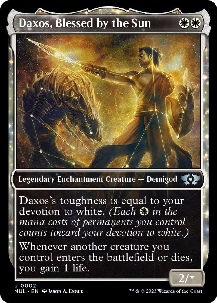 2023 Magic: The Gathering: March of the Machine: Multiverse Legends (MUL) - Daxos Blessed by the Sun (#2, Uncommon) (, Near Mint)