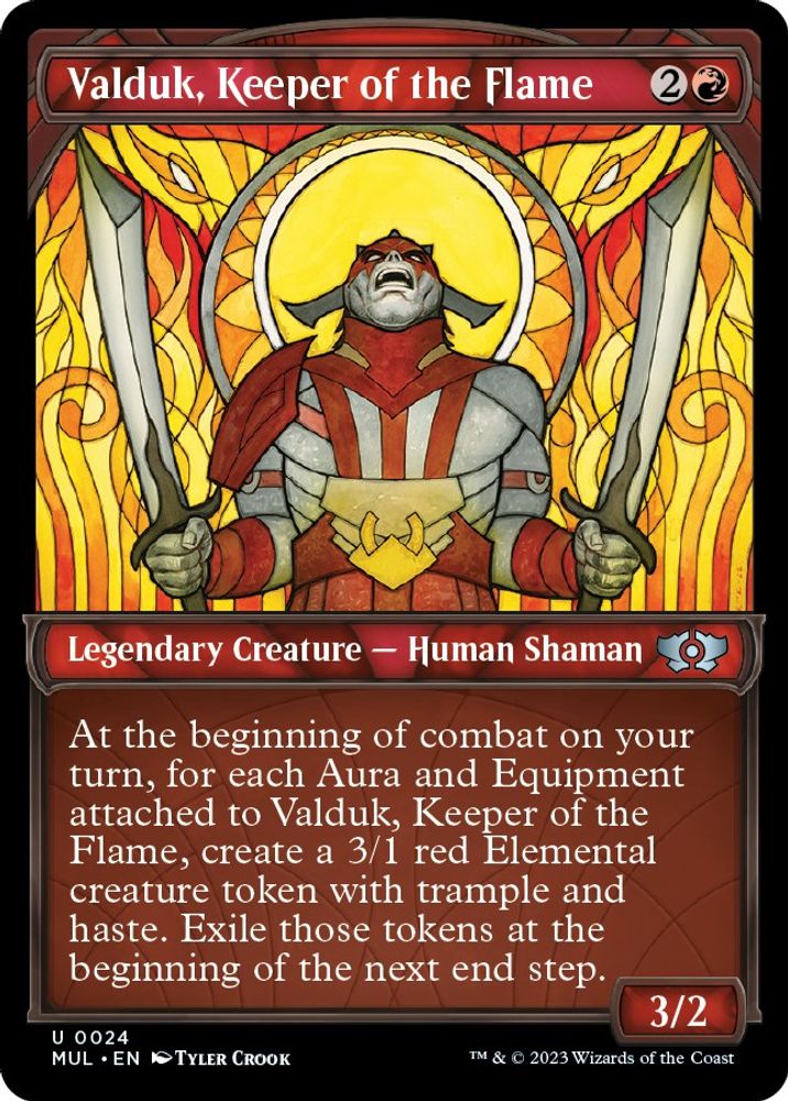 2023 Magic: The Gathering: March of the Machine: Multiverse Legends (MUL) - Valduk Keeper of the Flame (#24, Uncommon) (, Near Mint)