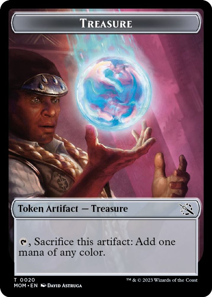 2023 Magic: The Gathering: March of the Machine (MOM) - Treasure Gremlin Double sided Token (#20 // 25, T) (, Near Mint)