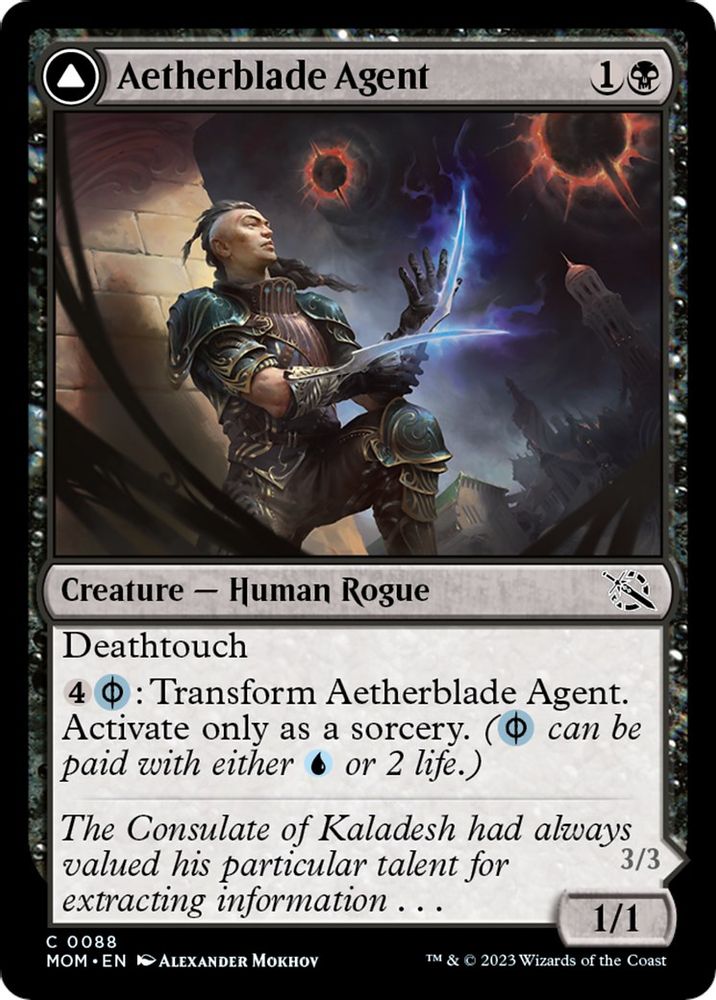2023 Magic: The Gathering: March of the Machine (MOM) - Aetherblade Agent (#88, Common) (, Near Mint)