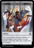 2023 Magic: The Gathering: Commander: March of the Machine (MOC) - Emblem - Teferi's Talent // Phyrexian Myr Double-Sided Token (#44 // 1, Token) (Foil, Near Mint)